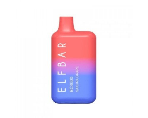 Купить Электронная сигарета Эльф Бар 4000 затяжек Сакура Виноград (Elf Bar BC 4000 Sakura Grape) по оптовой цене